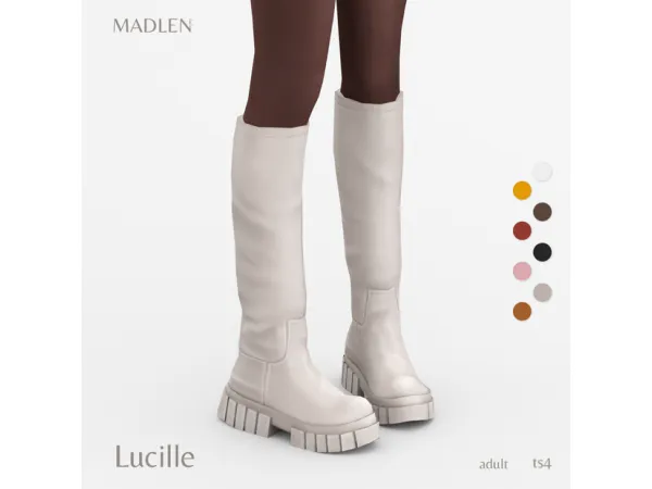 Maxis Match Lucille Boots by Madlen - The Sims 4 Custom Content