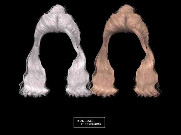 Alpha Zoe Hair - The Sims 4 Custom Content