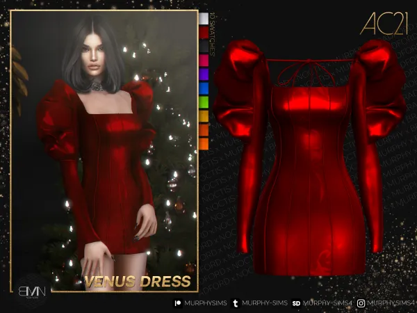 Alpha Venus Dress [AC21 Day 7] - The Sims 4 Custom Content