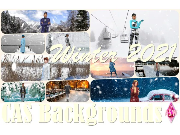 Maxis Match CAS Backgrounds Winter 2021 by simsfinds - The Sims 4 Custom Content