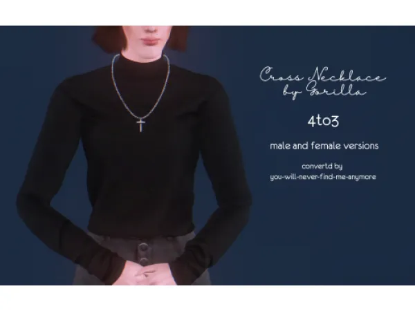 Cross Necklace Conversion - The Sims 3 Custom Content