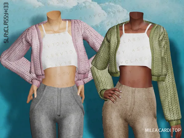 Alpha SC133 Milea Cardi top - The Sims 4 Custom Content