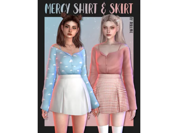 Maxis Match Mercy Shirt Skirt by Trillyke - The Sims 4 Custom Content