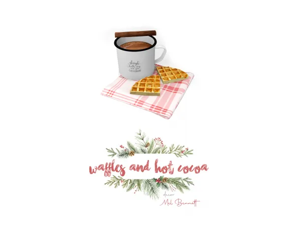 Alpha Advent Calendar 8 Waffles and Hot Cocoa - The Sims 4 Custom Content