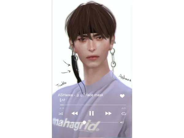 Alpha Face mask set by ASHwwa - The Sims 4 Custom Content