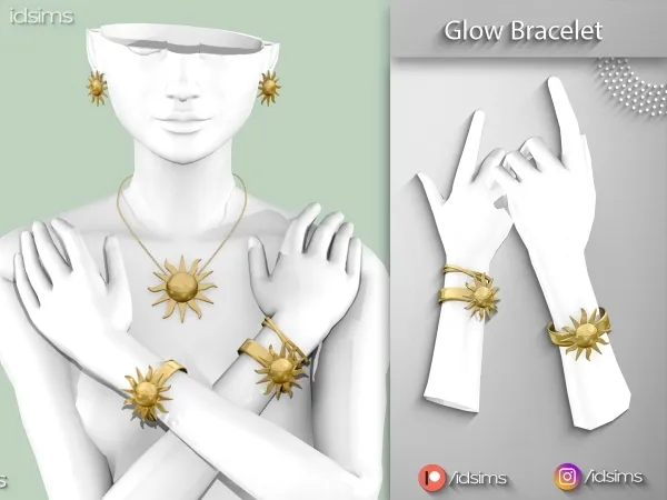 Alpha Glow Sun Bracelets - The Sims 4 Custom Content