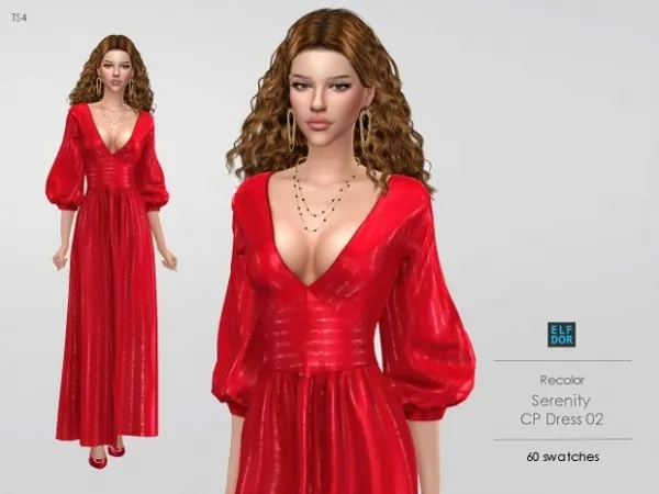 Alpha Serenity CP Dress 02 RC - The Sims 4 Custom Content