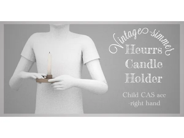 Alpha Child CAS acc Candle by simsfinds - The Sims 4 Custom Content