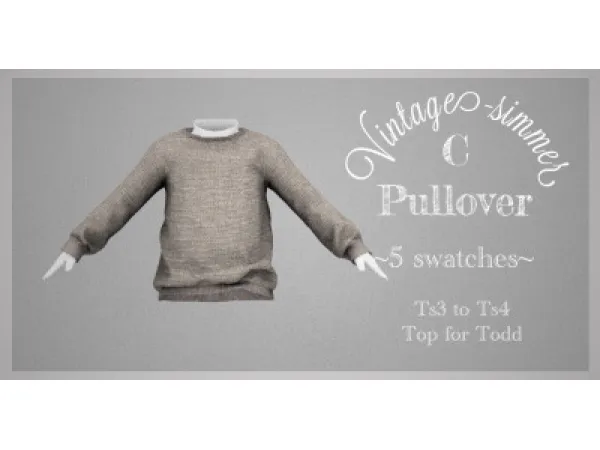 Alpha C Pullover by simsfinds - The Sims 4 Custom Content