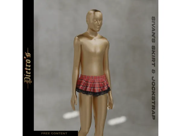 Alpha Sivan's Skirt Jockstrap by simsfinds - The Sims 4 Custom Content