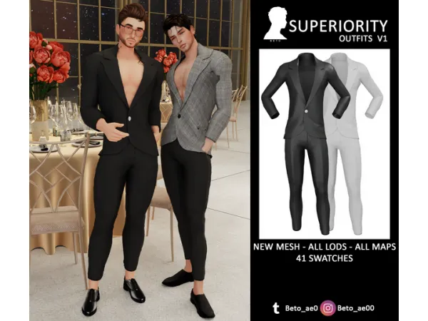 Alpha Superiority (Outfit V1) by Beto - The Sims 4 Custom Content