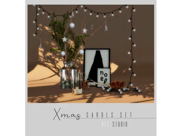 Alpha Xmas Carols Set by Hel Studio - The Sims 4 Custom Content