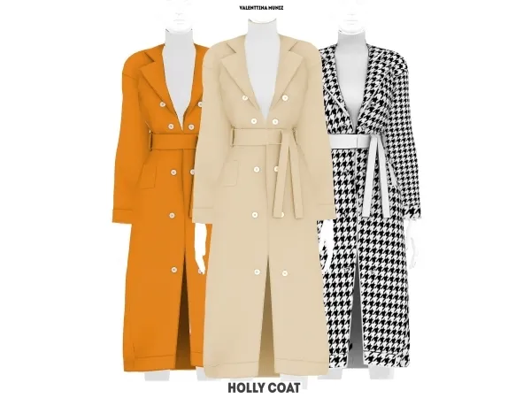 Alpha Holly Coat - The Sims 4 Custom Content