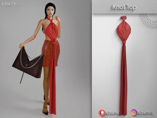 Alpha Knot Top by polygoncouture - The Sims 4 Custom Content