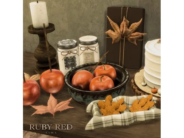 Alpha Caramel Apples Updated (FREE) by Ruby Red updated - The Sims 4 Custom Content