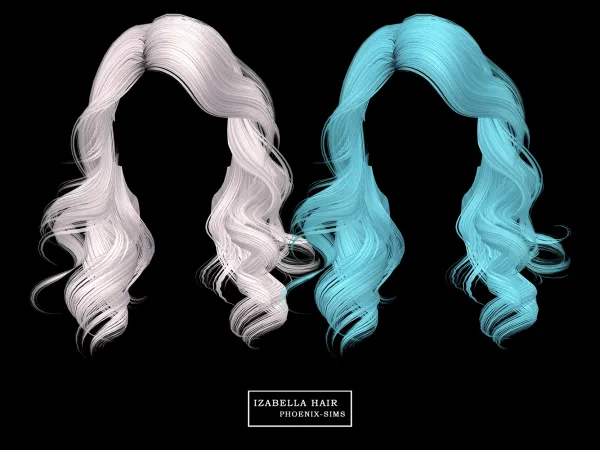 Alpha Izabella Hair by phoenixsims4 - The Sims 4 Custom Content