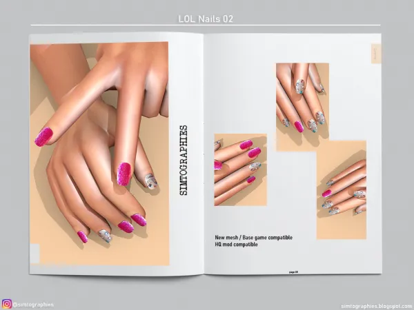 Alpha LOL Nails 02 - The Sims 4 Custom Content