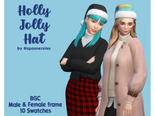 Maxis Match Holly Jolly Hat - The Sims 4 Custom Content