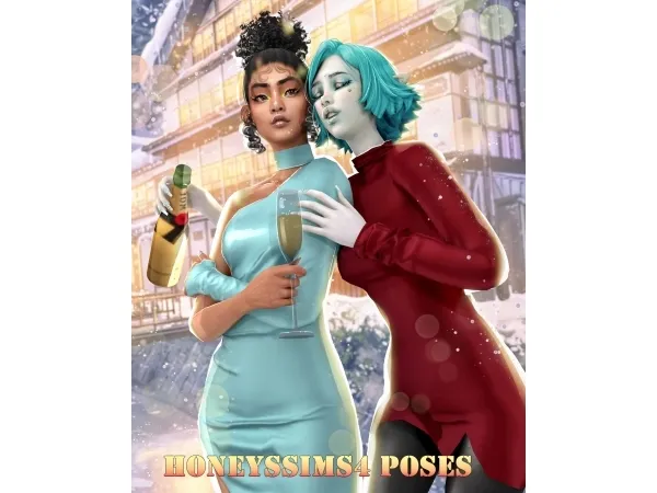Mix Akuiyumi x HoneysSims4 Collaboration See you next year by HoneysSims4 - The Sims 4 Custom Content