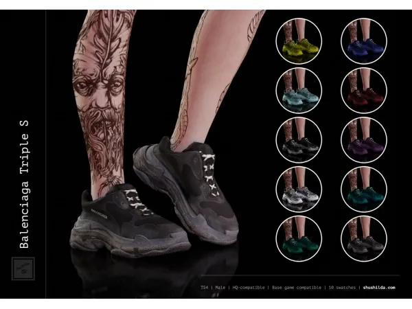 Alpha Balenciaga Triple S - The Sims 4 Custom Content