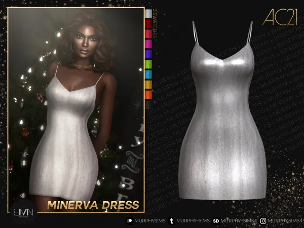 Alpha Minerva Dress [AC21 Day 17] - The Sims 4 Custom Content