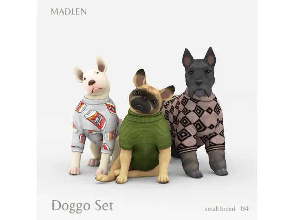 Maxis Match Doggo Set by MadlenSims - The Sims 4 Custom Content