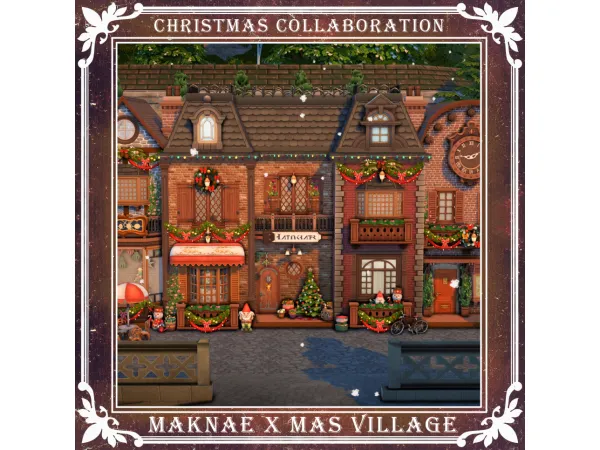 Maxis Match &#549227533038587 CHRISTMAS COLLABORATION no house🎄🎁 by simsfinds - The Sims 4 custom content