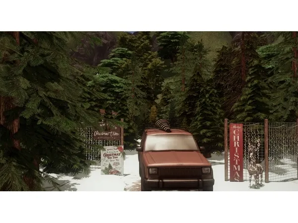 Alpha Christmas Tree Farm FREE - The Sims 4 Custom Content