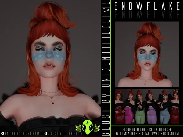 Mix Snowflake Blush - The Sims 4 Custom Content