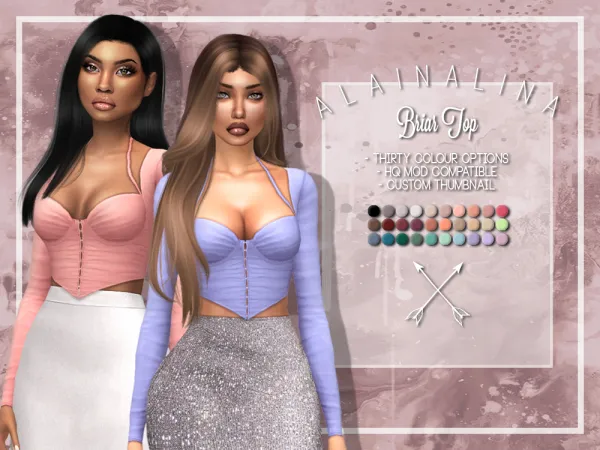Alpha Briar Top - The Sims 4 Custom Content