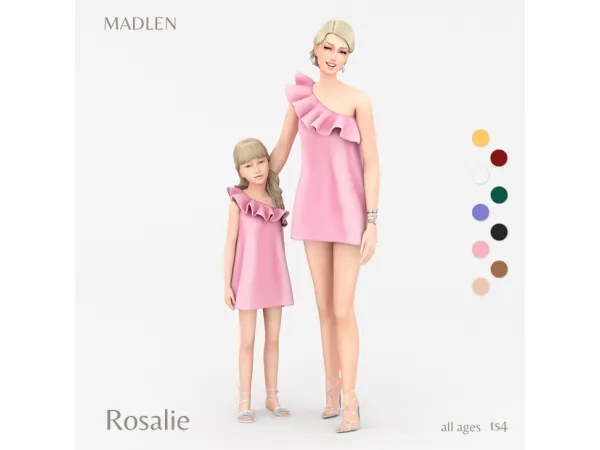 Maxis Match Madlen Rosalie Dress by MadlenSims - The Sims 4 Custom Content