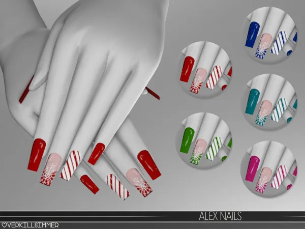 Alpha Alex nails - The Sims 4 Custom Content