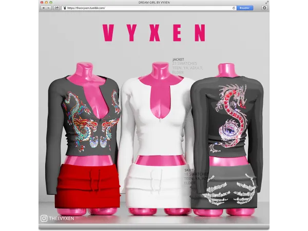 Alpha dream girl jacket - The Sims 4 Custom Content