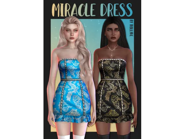 Maxis Match Miracle Dress by Trillyke - The Sims 4 Custom Content
