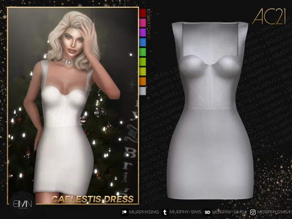 Alpha Caelestis Dress [AC21 Day 22] - The Sims 4 Custom Content