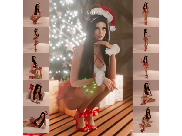 Alpha Sexy Christmas Poses by Marianne SMARI - The Sims 4 Custom Content