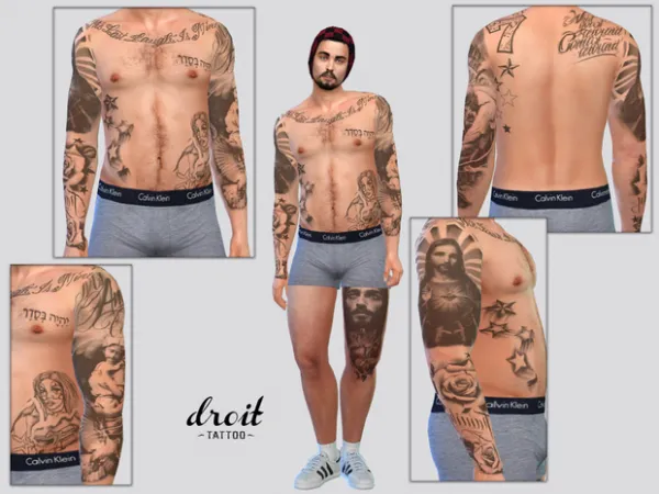Mix Droit Tattoo (Mick) by McLayneSims - The Sims 4 Custom Content