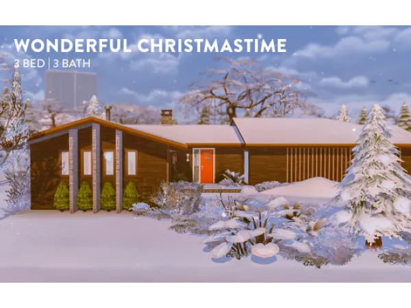 Maxis Match Wonderful Christmastime 3 bed 3 bath - The Sims 4 Custom Content
