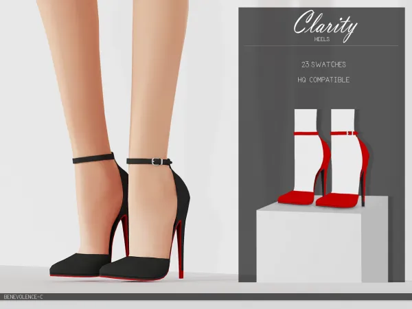 Alpha Clarity Heels - The Sims 4 Custom Content