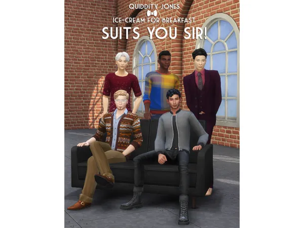 Maxis Match Suits You Sir Quiddity Jones x Ice Cream for Breakfast creamforbreakfast by ice - The Sims 4 Custom Content