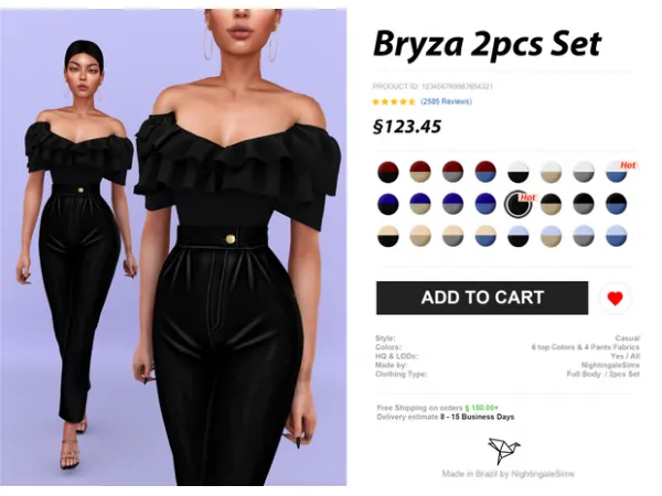 Alpha Bryza Set For by Nightingale Sims - The Sims 4 Custom Content