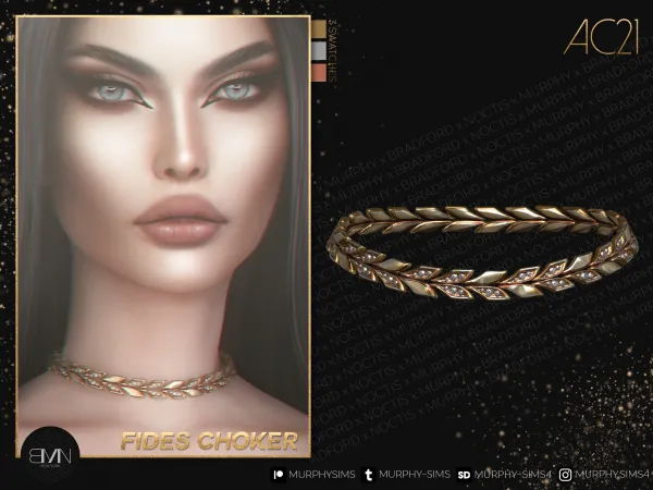 Alpha Fides Choker [AC21 Day 25] - The Sims 4 Custom Content