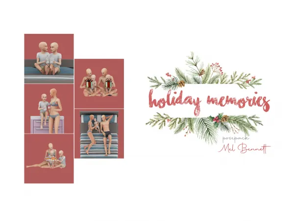 Mix Advent Calendar 21 Holiday Memories Posepack - The Sims 4 Custom Content