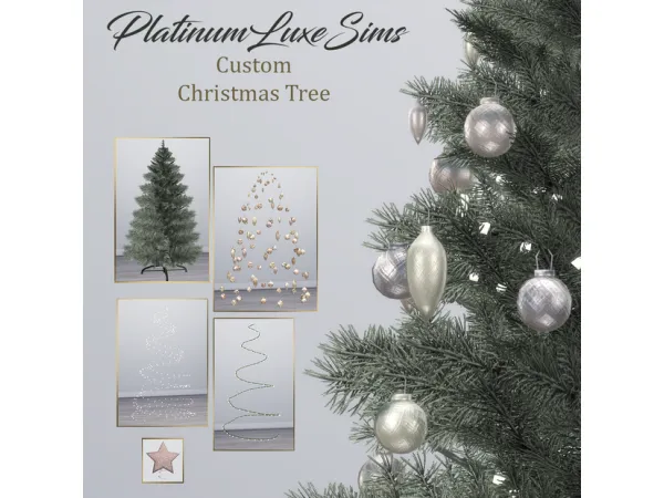 Alpha Custom Christmas Tree Set by PlatinumLuxeSims - The Sims 4 Custom Content