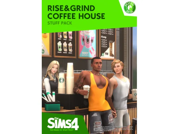 The Sims 4 Rise&Grind Coffee House - CC Stuff Pack by littledica