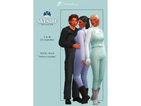 Maxis Match Ski Suit Recolor by simsfinds - The Sims 4 Custom Content