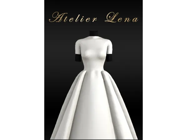 Alpha [Atelier Lena] Simple Silk A Dress - The Sims 4 Custom Content