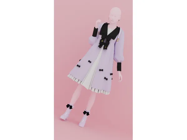 Alpha bow set by sadlydulcet - The Sims 4 Custom Content