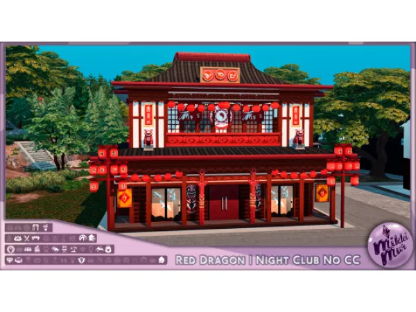 Red Dragon | Sims 4 Build No CC | Красный Дракон by MikkiMur
