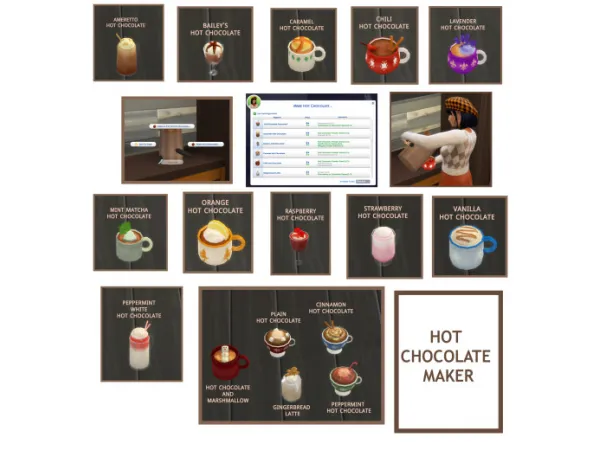 Maxis Match HOT CHOCOLATE MAKER by icemunmun - The Sims 4 Custom Content